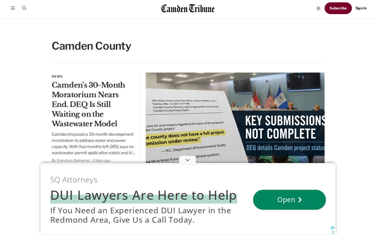 Camden County Tribune public-safety and arrest-news source